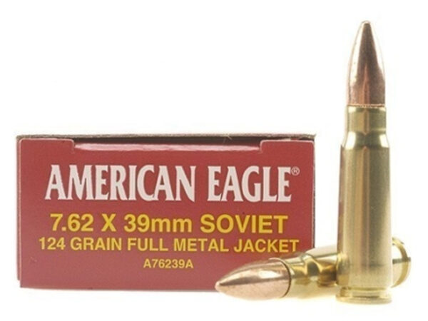 Federal American Eagle 7.62x39 124gr FMJ Box of 20