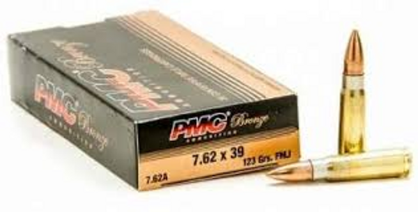 PMC Bronze 7.62 X 39 mm 123 Gr FMJ 20 Rds